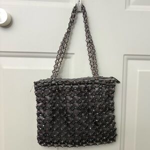 Guess Charcoal Beaded Mini Bag